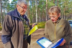 Inge Pettersson och Birgitta Johansson, Bohus-Dal visar stamtavlan inför starten